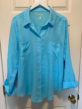 Lilly Pulitzer Seaview Linen Blouse